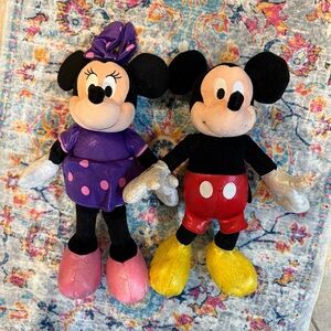 Ty Mickey & Minnie Mouse Sparkle Plush Set
